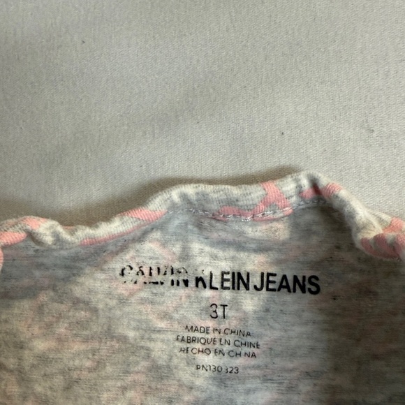 Calvin Klein - Pink and Grey Kids Shirt - Picture 2 of 5